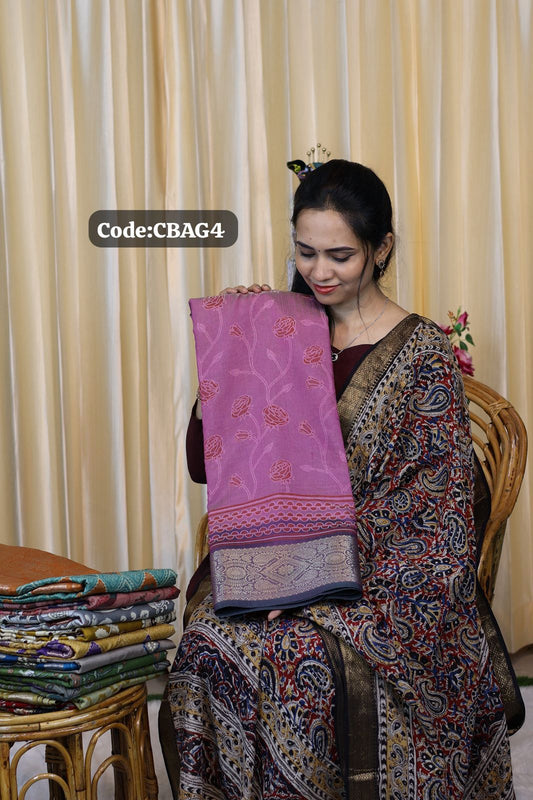 Kalamkari ikkat and Pochampally design saree😍Ⓜ️