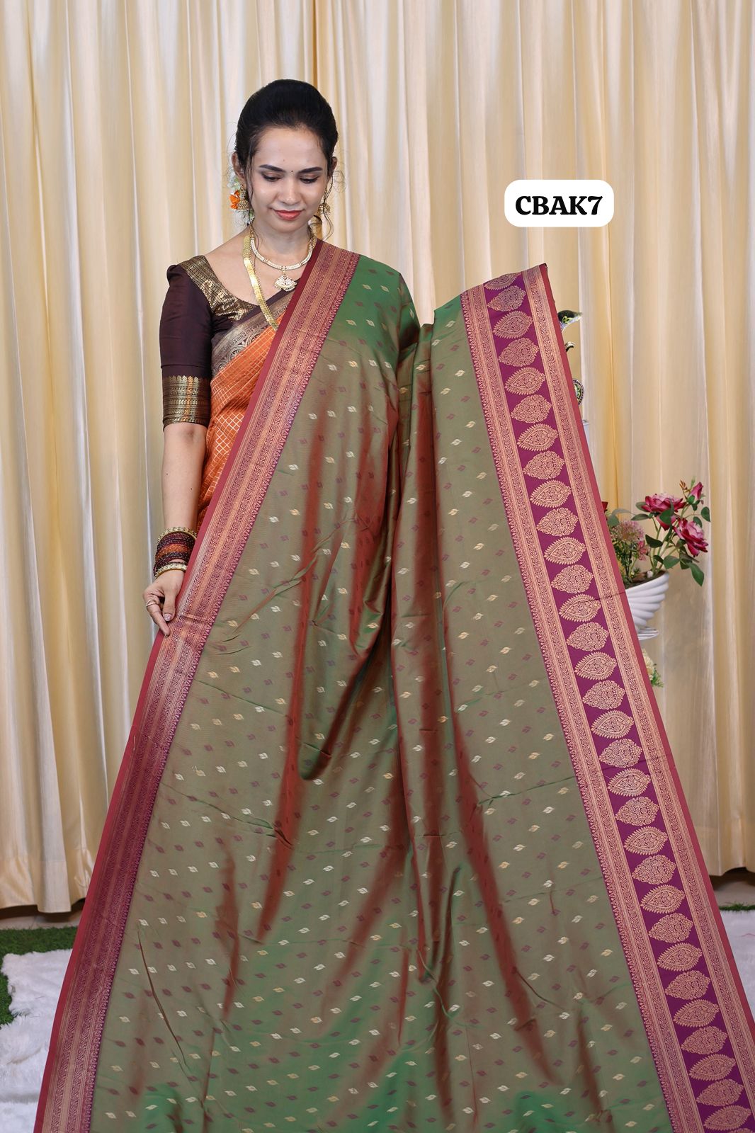 Soft silk saree ๐๐๐ โ Rishi Boutique