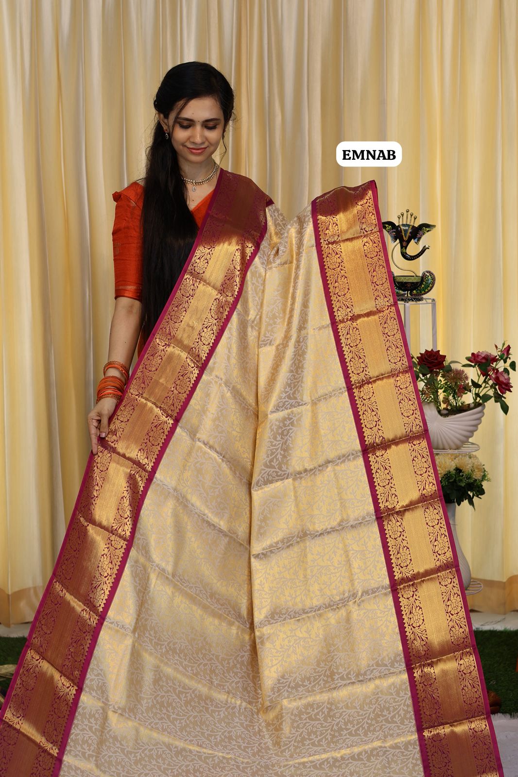 Prebook Bridal kanchi semi soft silk saree no animal figures 🥳