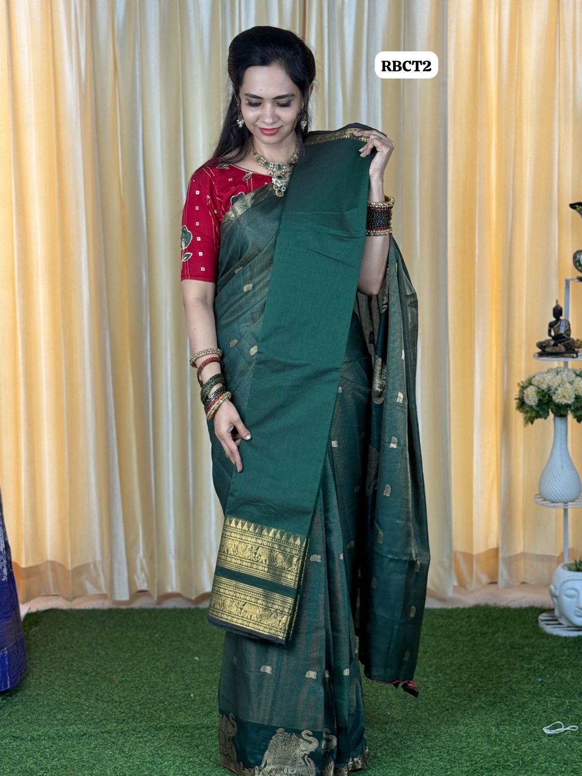 Kanchi Cotton Saree(Elephant design)😍😎🥳