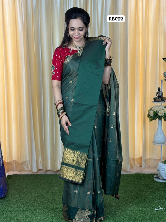 Kanchi Cotton Saree(Elephant design)😍😎🥳