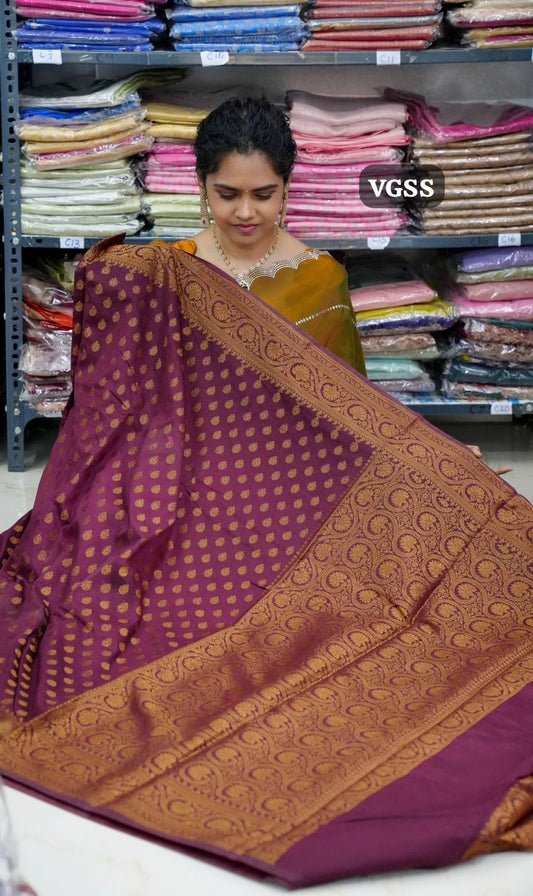 Viscose Georgette Semi silk🥰🏃🏻‍♀️Maroon