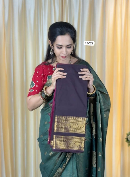 Kanchi Cotton Saree(Elephant design)😍🥳