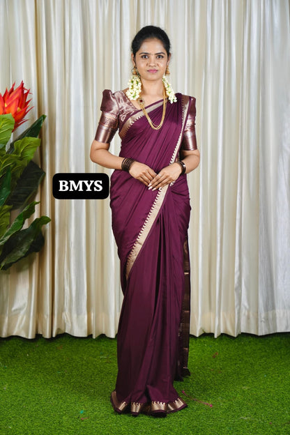 Premium Mysore crepe silk sarees with golden zari ❌❌