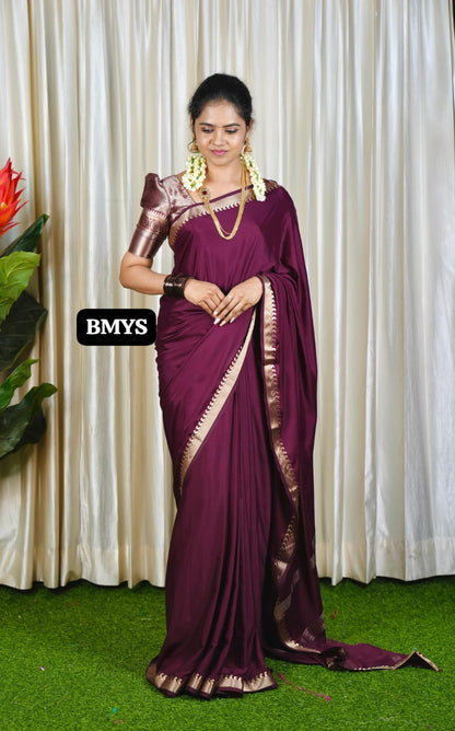 Premium Mysore crepe silk sarees with golden zari ❌❌