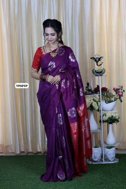 Borderless semi soft silk saree 🥳