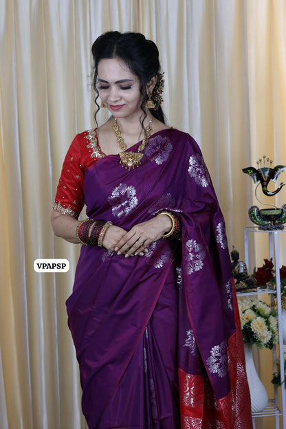 Borderless semi soft silk saree 🥳