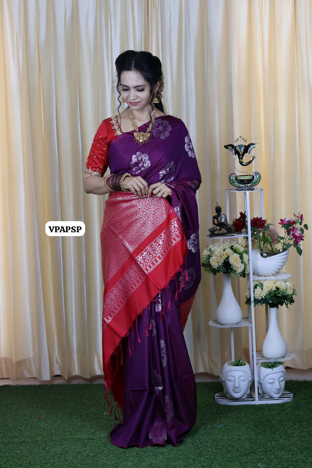 Borderless semi soft silk saree 🥳