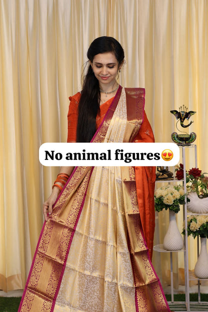 Prebook Bridal kanchi semi soft silk saree no animal figures 🥳