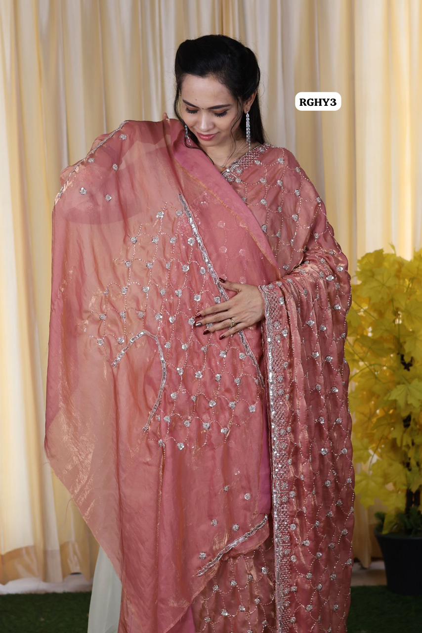 Premium space silk with full work 🥳