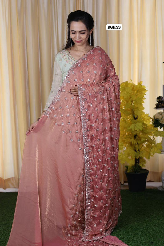 Premium space silk with full work 🥳