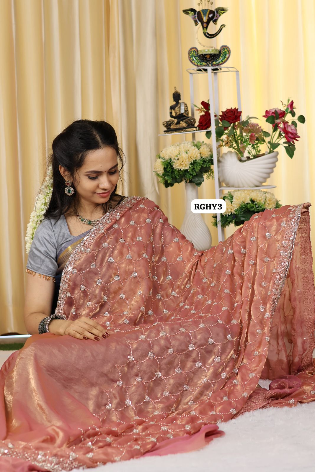 Premium space silk with full work 🥳