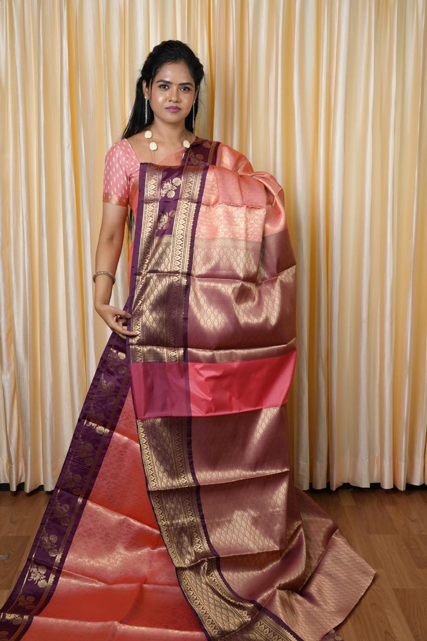 Soft katan silk saree🥰😎🧸📚