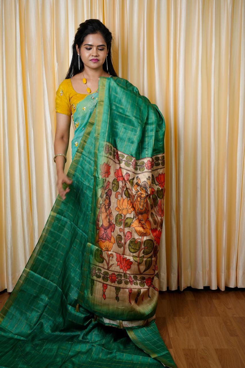 Tussar silk🥰😎📚