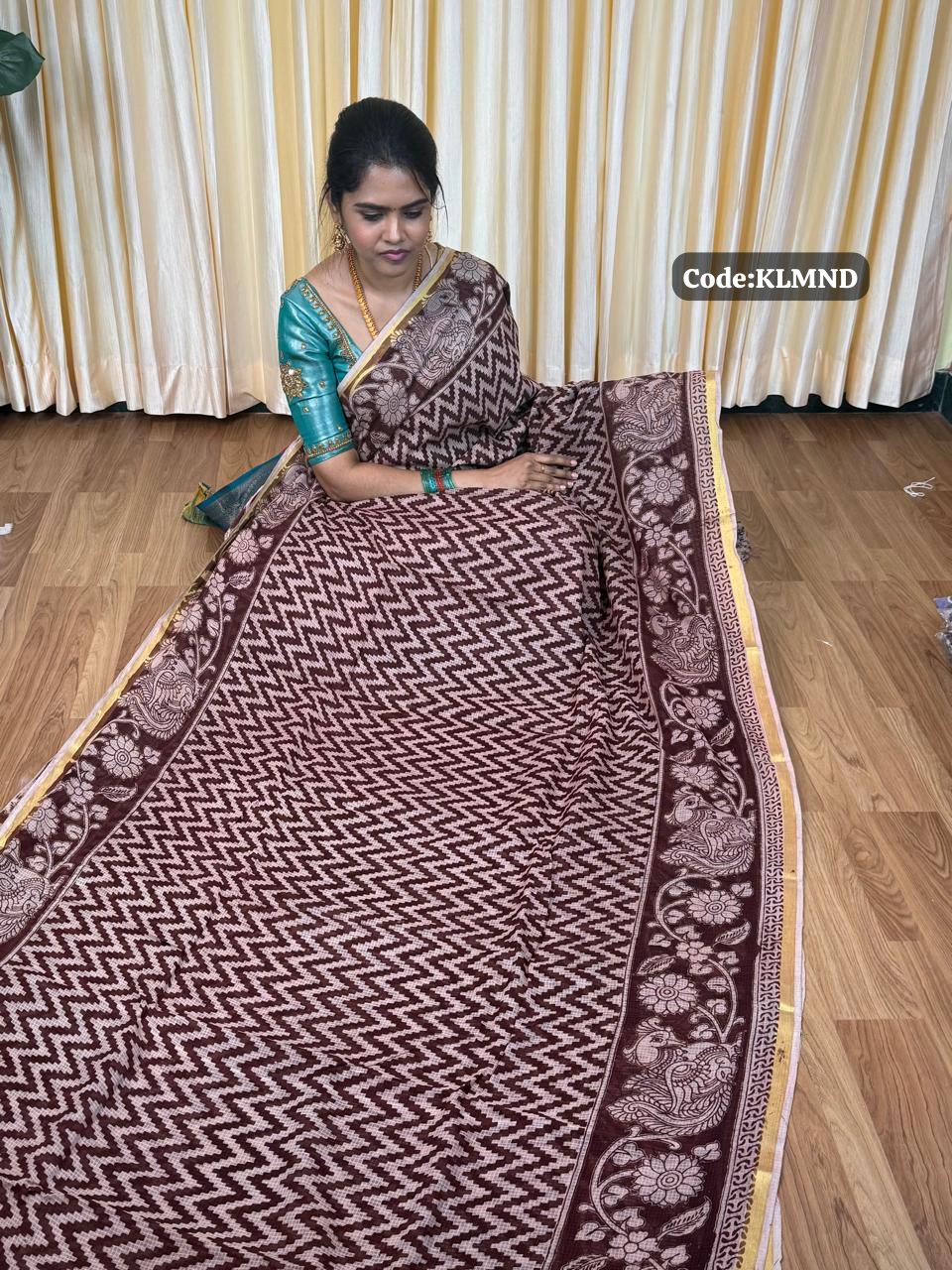 Soft Kota cotton Kalamkari print saree. Natural dyes used without any artificial color🥰😎📚