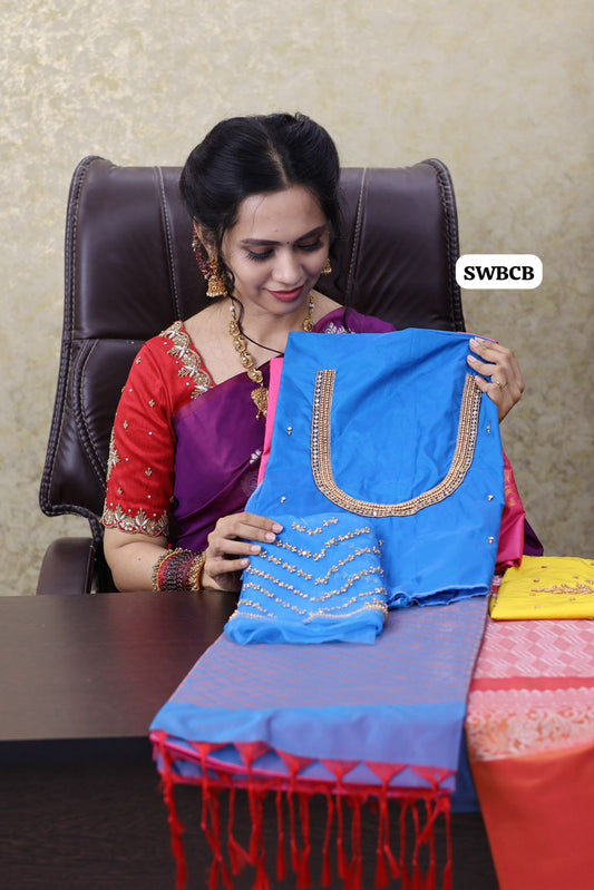 Saree with aari blouse😎 😍