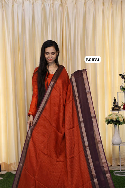 Pongal special semi silk saree with zari checks.Beautiful vintage vibe at affordable prices🥰😎