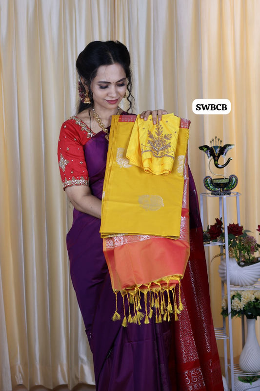 Saree with aari blouse 😍