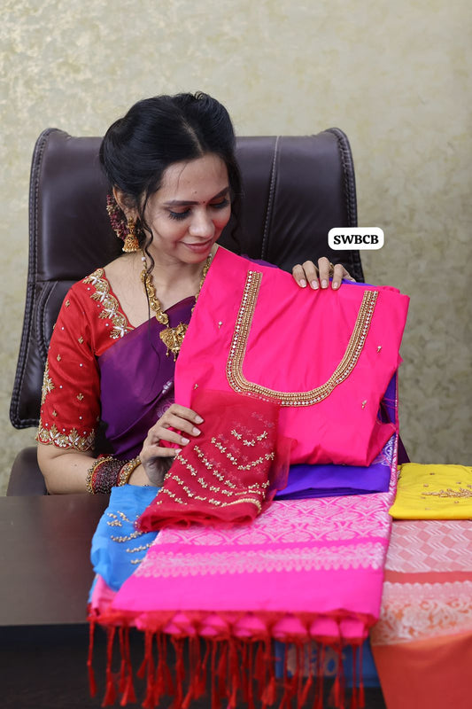Saree with aari blouse 😎😍
