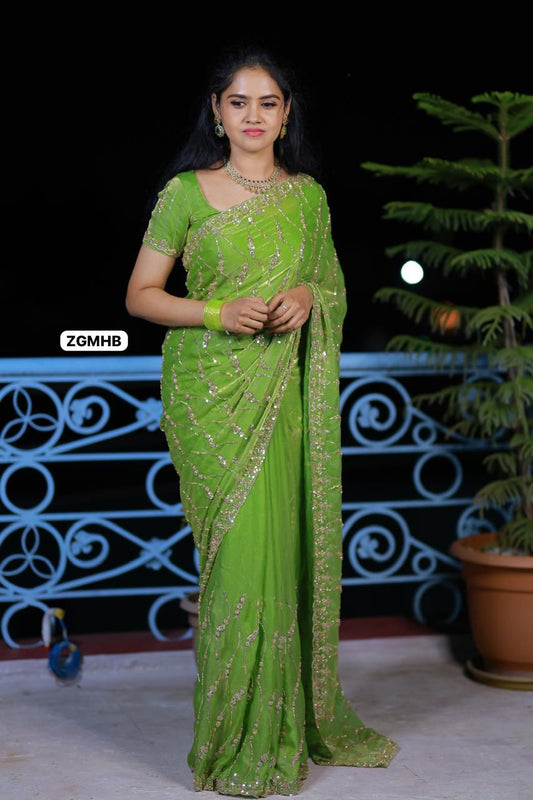 Premium Space silk with Golden heavy Katdhana work Prebook 🥳