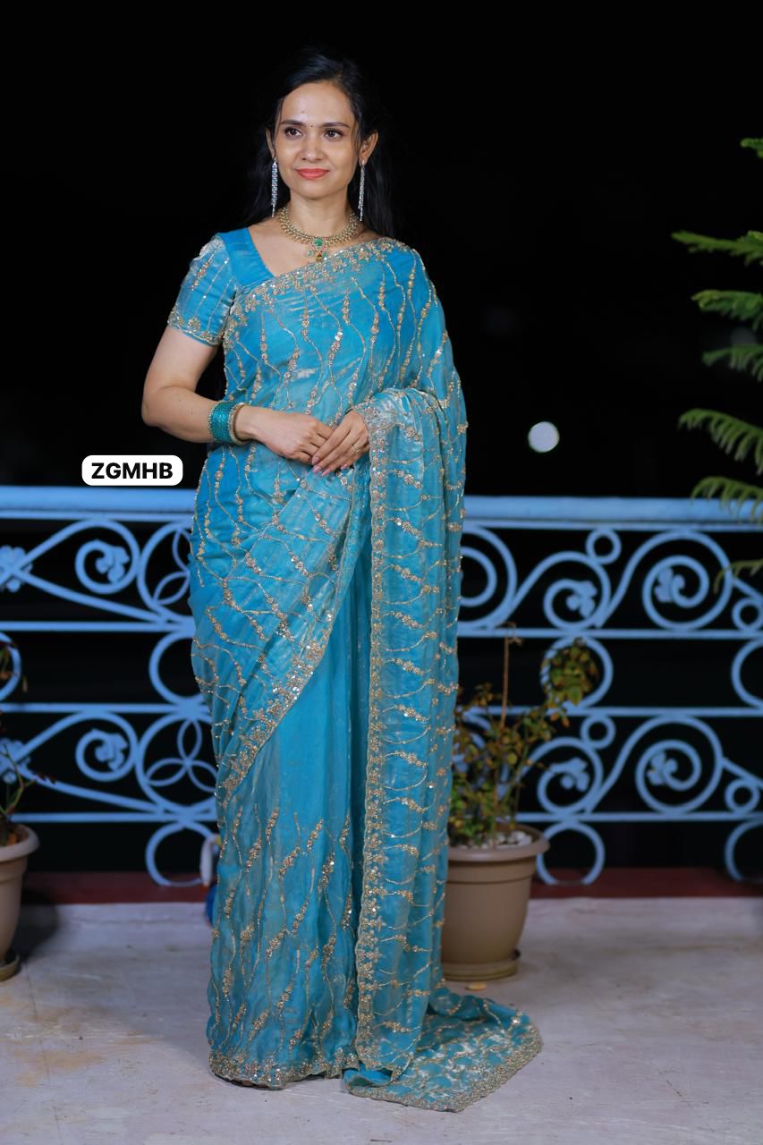 Premium Space silk with Golden heavy Katdhana work Prebook 🥳