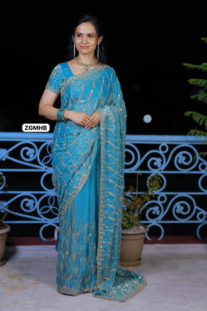 Premium Space silk with Golden heavy Katdhana work Prebook 🥳