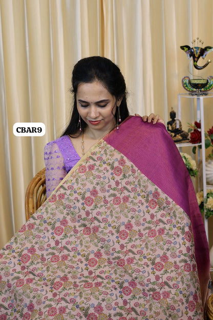 Jute silk saree with chumkey work 😍Ⓜ️