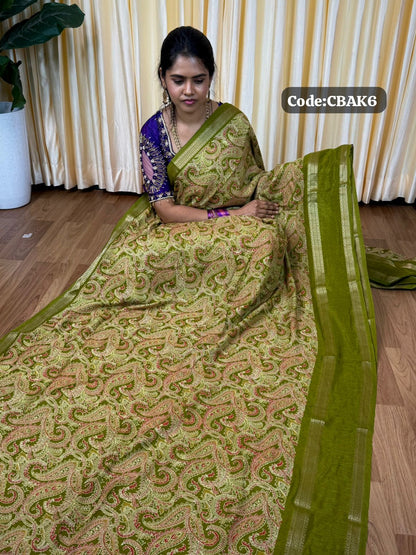 Soft mixed cotton sarees🥰😎📚