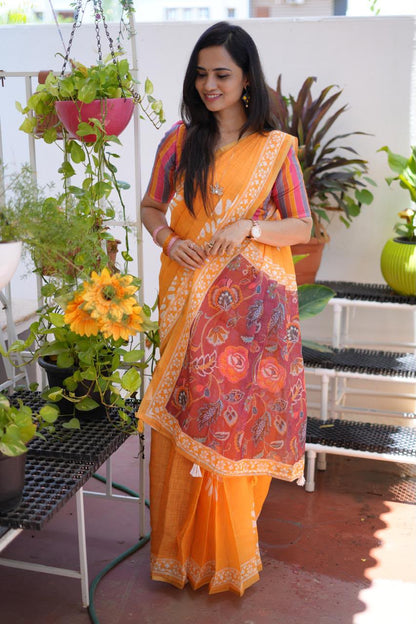 Linen cotton sarees😍🥳