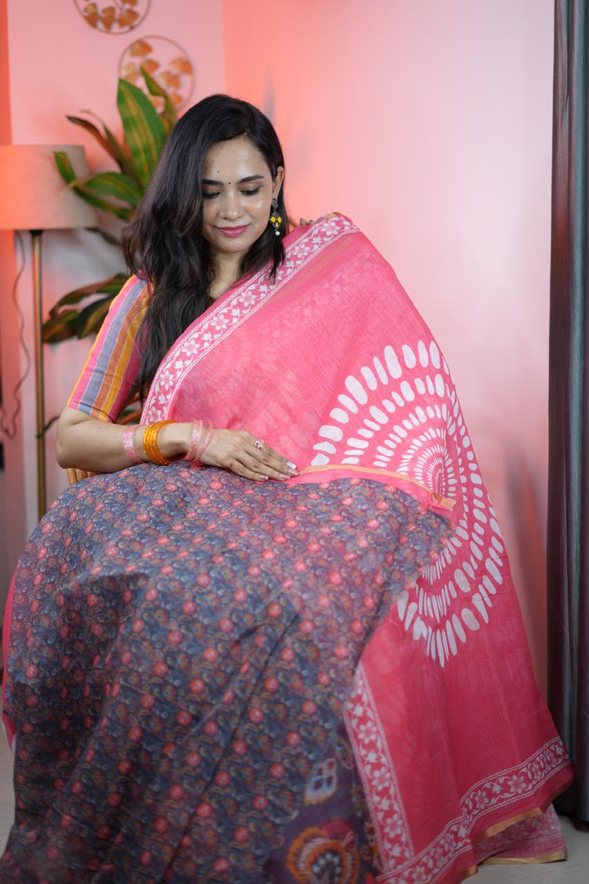 Linen cotton sarees😍🥳