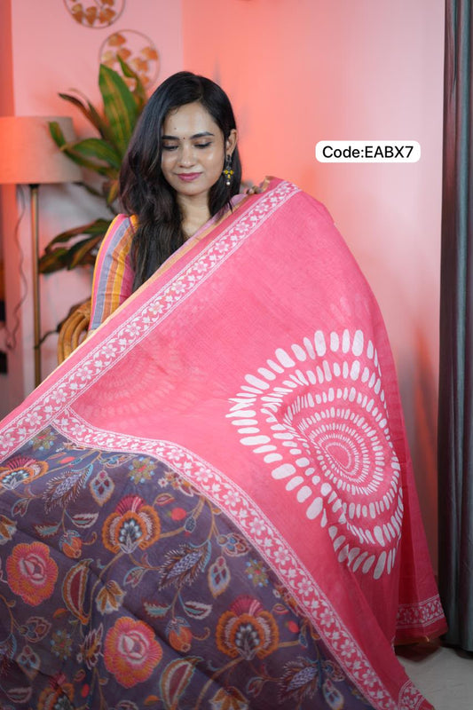 Linen cotton sarees😍🥳