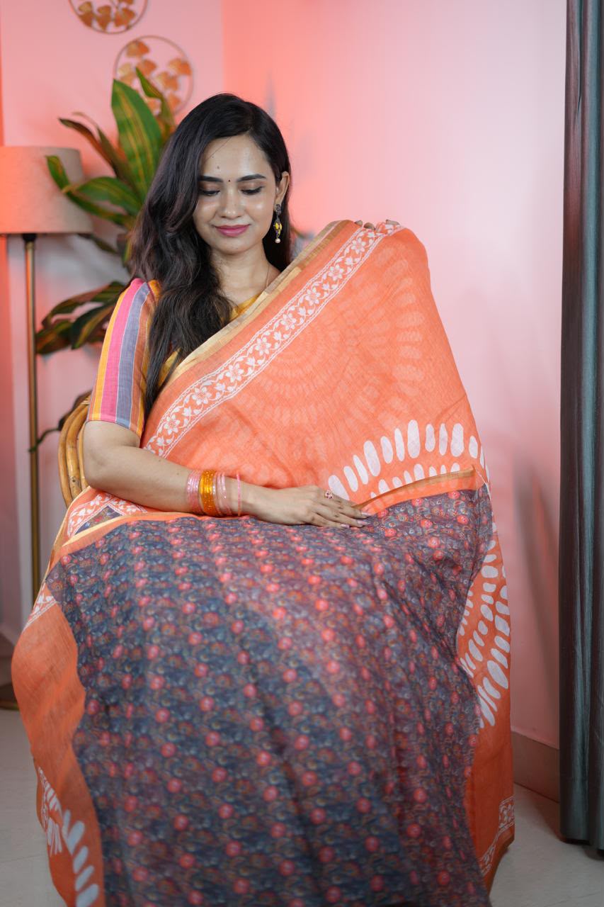 Linen cotton sarees😍🥳