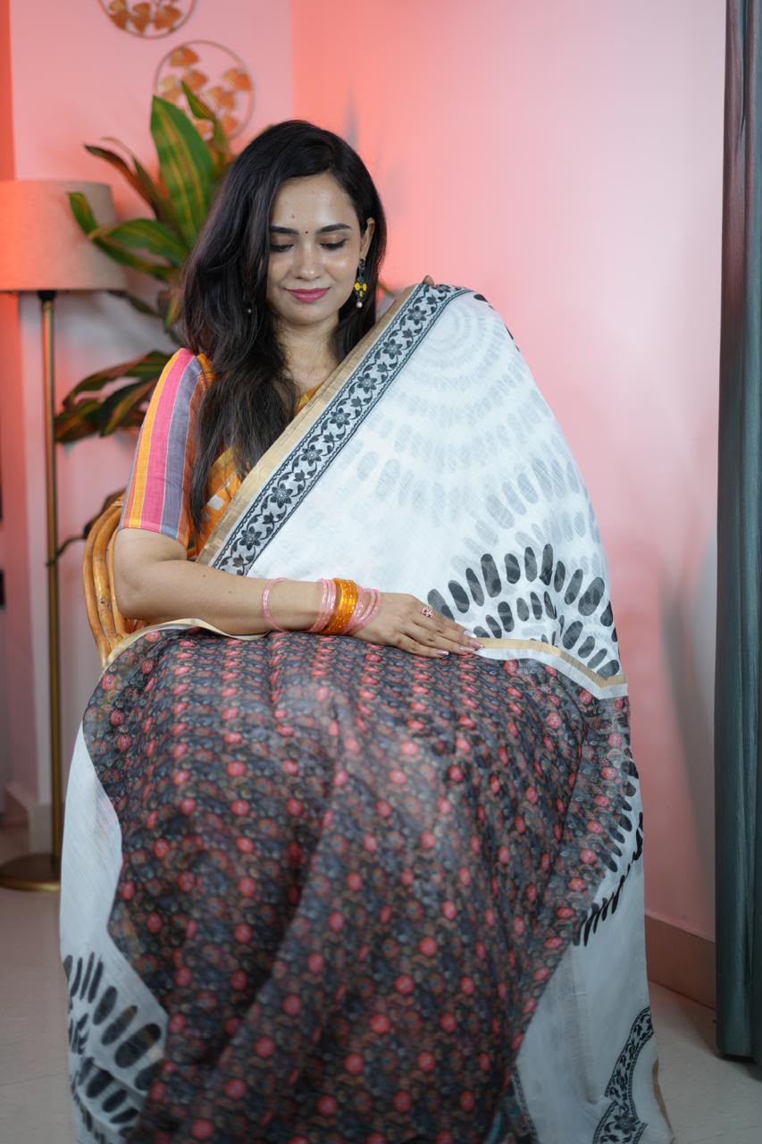 Linen cotton sarees😍🥳