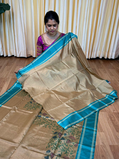 Soft silk sarees with Poachampally design🥰😎📚