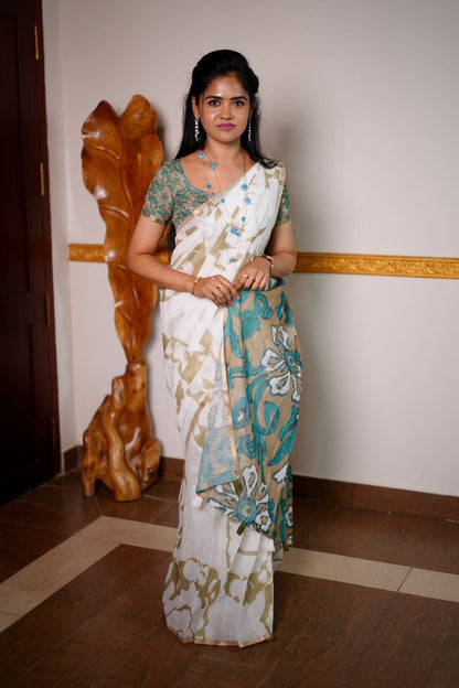 Linen cotton sarees🥰😎📚