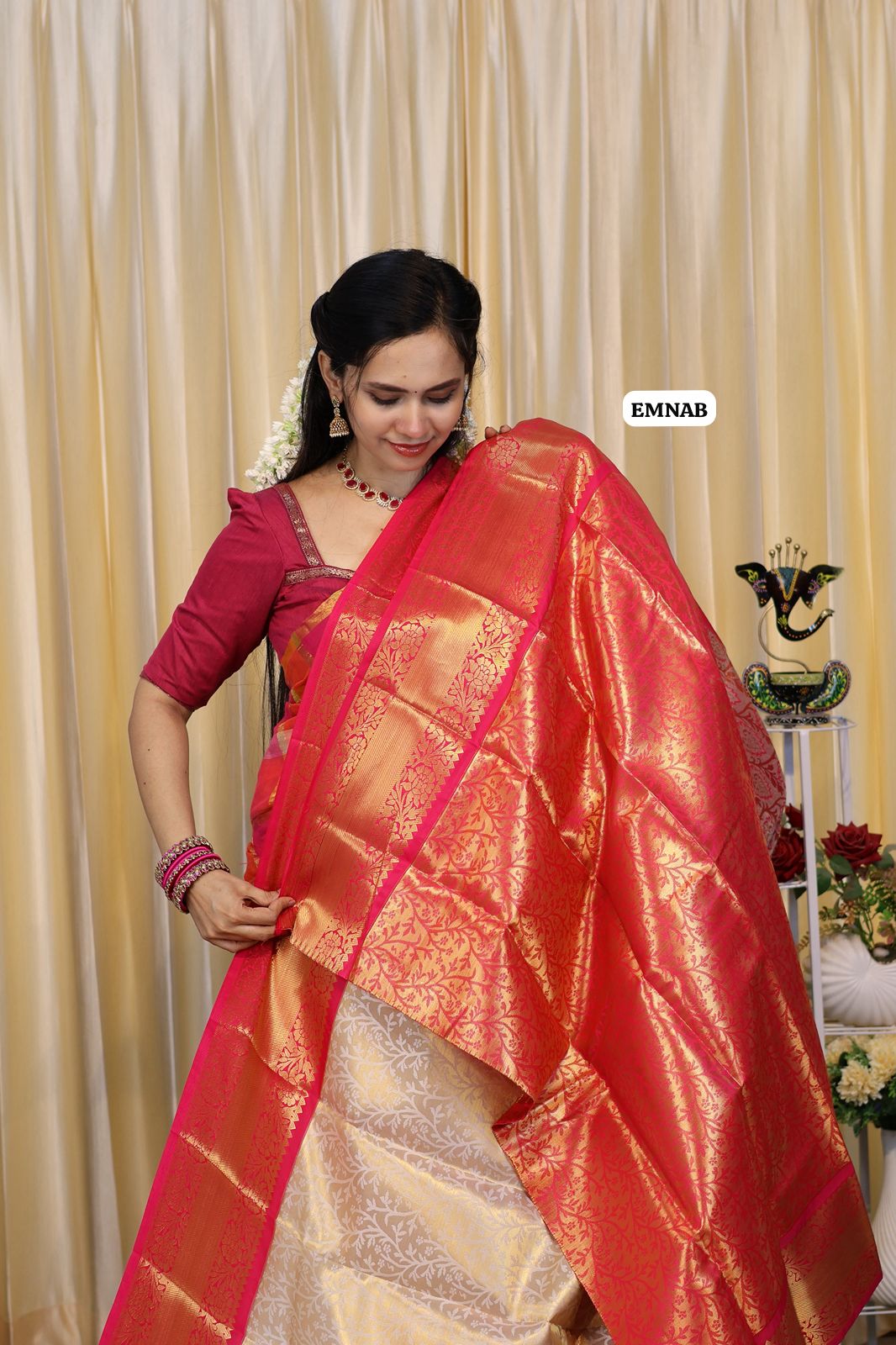 Bridal kanchi semi soft silk saree prebook 🥳