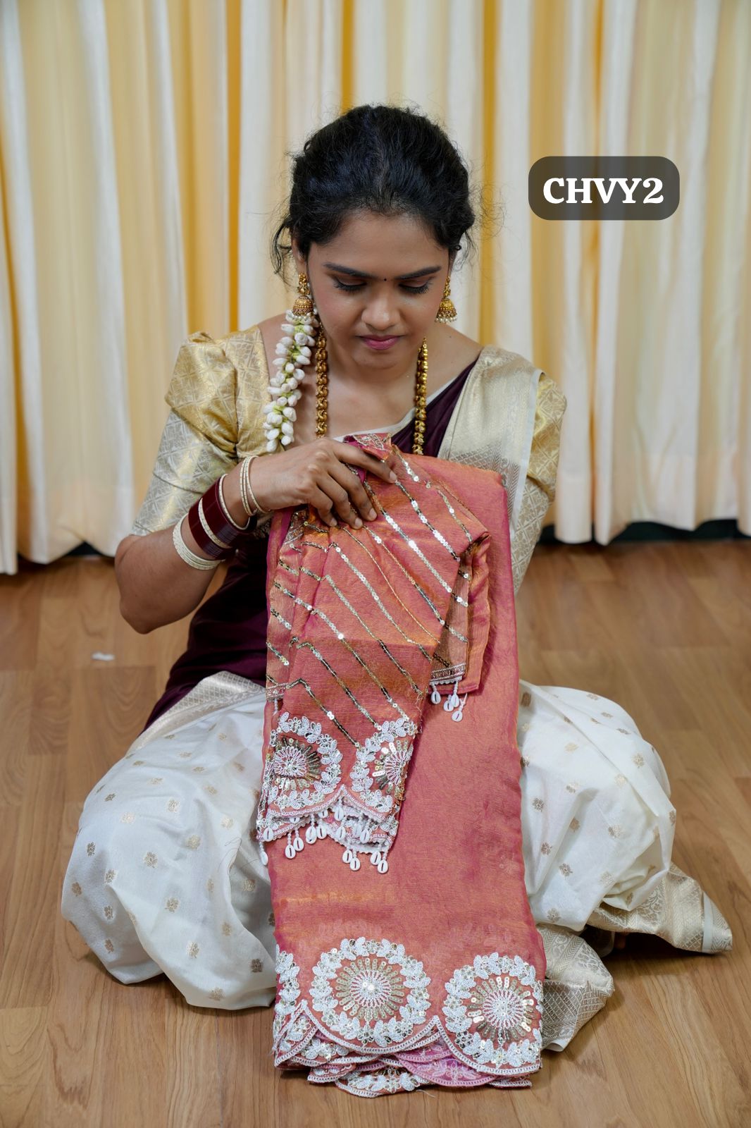 Designer saree with Work blouse🥳