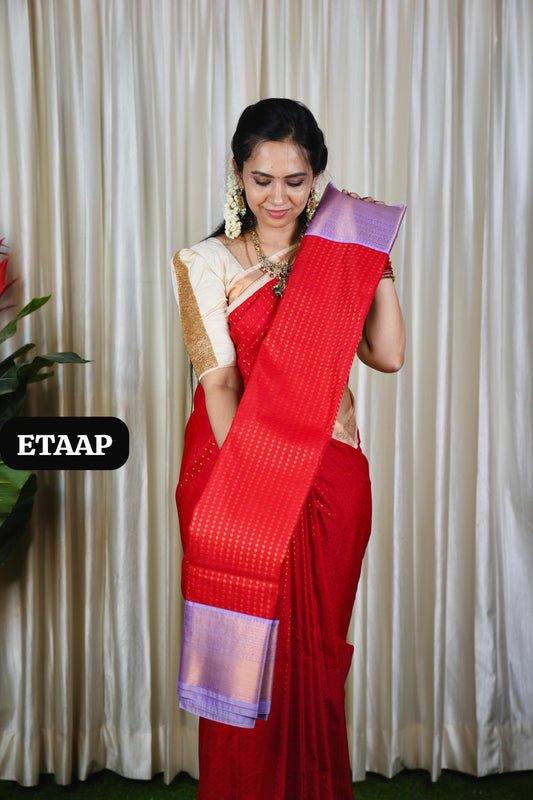 1000 buttas in Premium kanchi bridal semi silk sarees...🥳