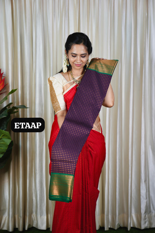 1000 buttas in Premium kanchi bridal semi silk sarees...❌