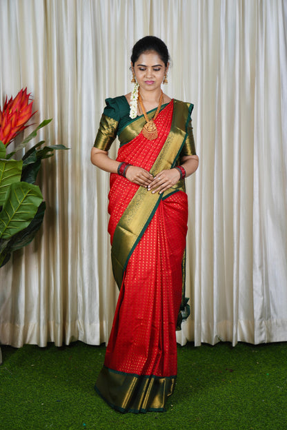 1000 buttas in Premium kanchi bridal semi silk sarees..❌