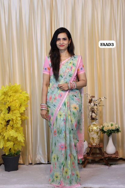 Linen Cotton Saree🥳
