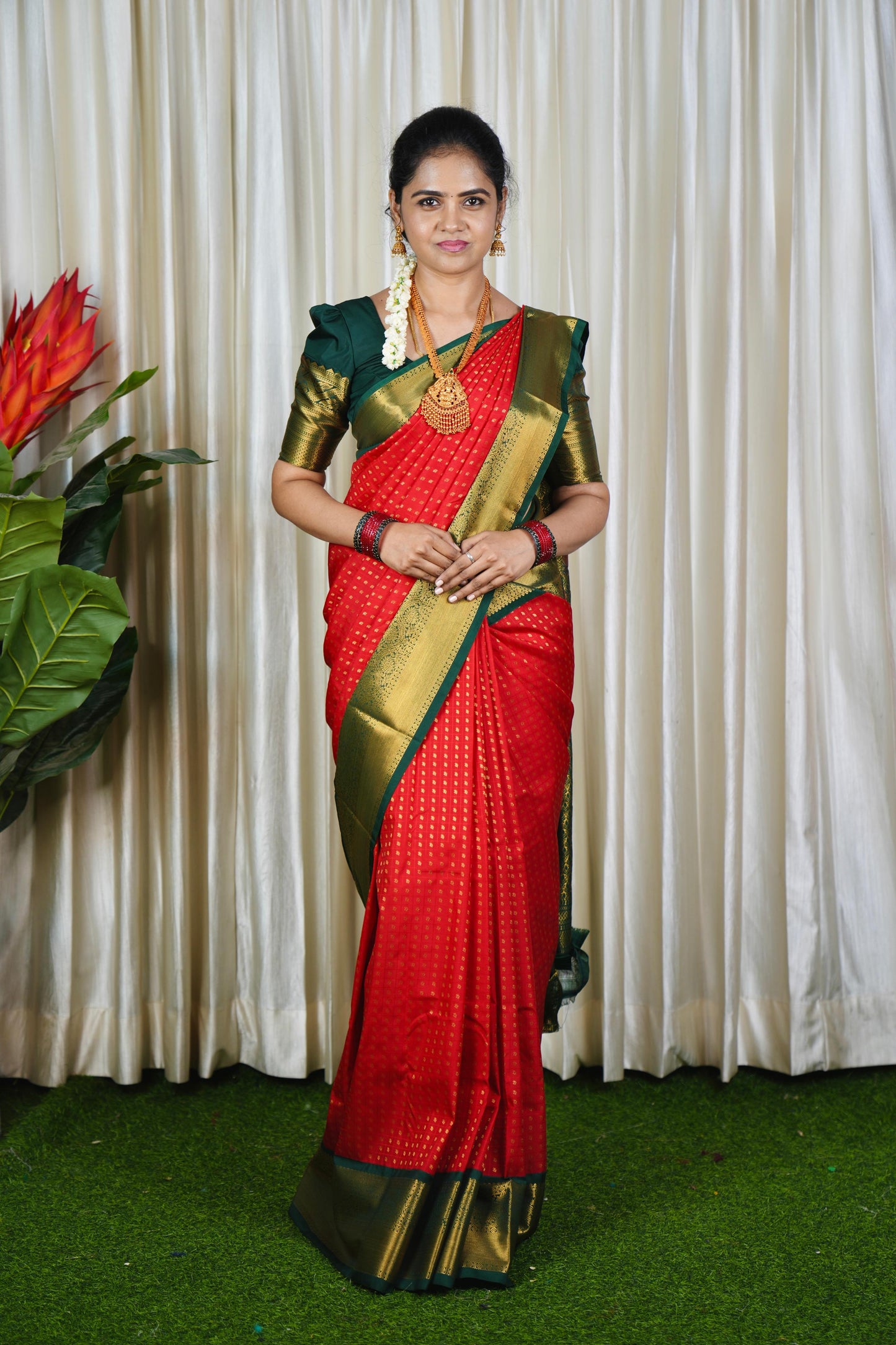 1000 buttas in Premium kanchi bridal semi silk sarees..❌