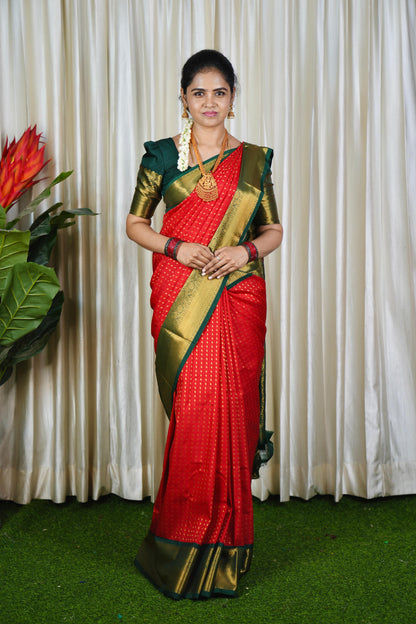 1000 buttas in Premium kanchi bridal semi silk sarees..❌