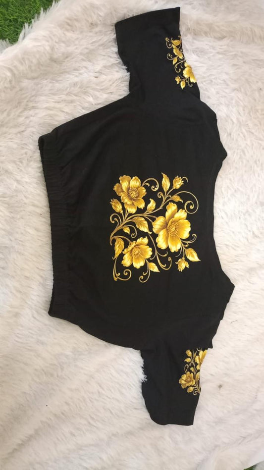 Premium quality readymade elastic blouse with printed design 😍⏰
