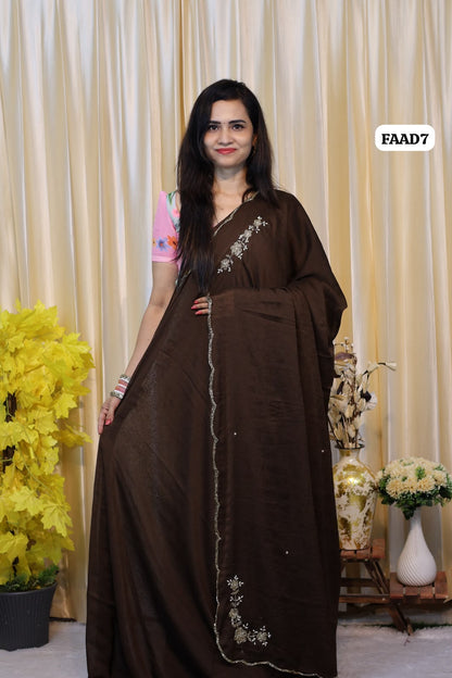 Space silk with Handwork design 😍🥳