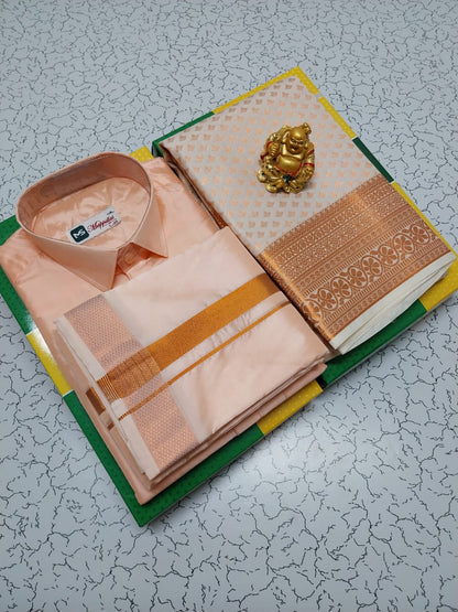 Saree+Dhothi,shirt Couple Combo🥳🔥