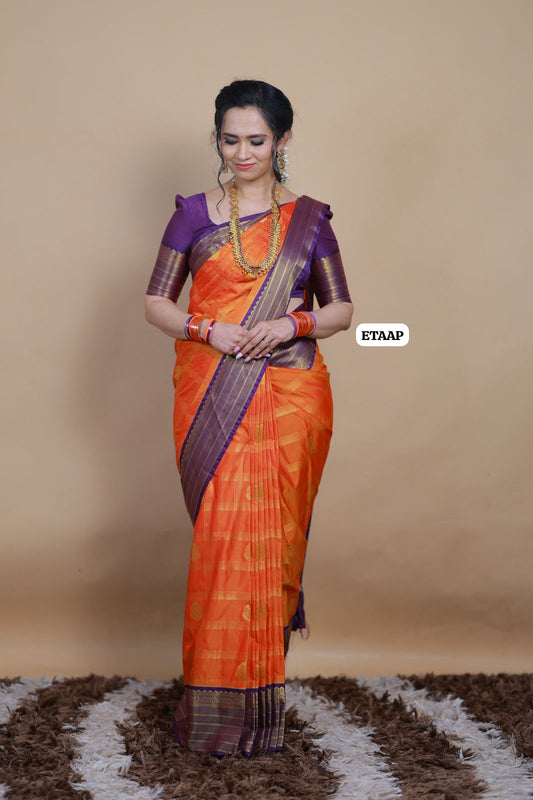 Premium Kanchi semi silk saree 🥰🥳