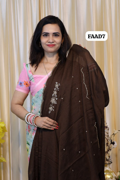 Space silk with Handwork design 😍🥳