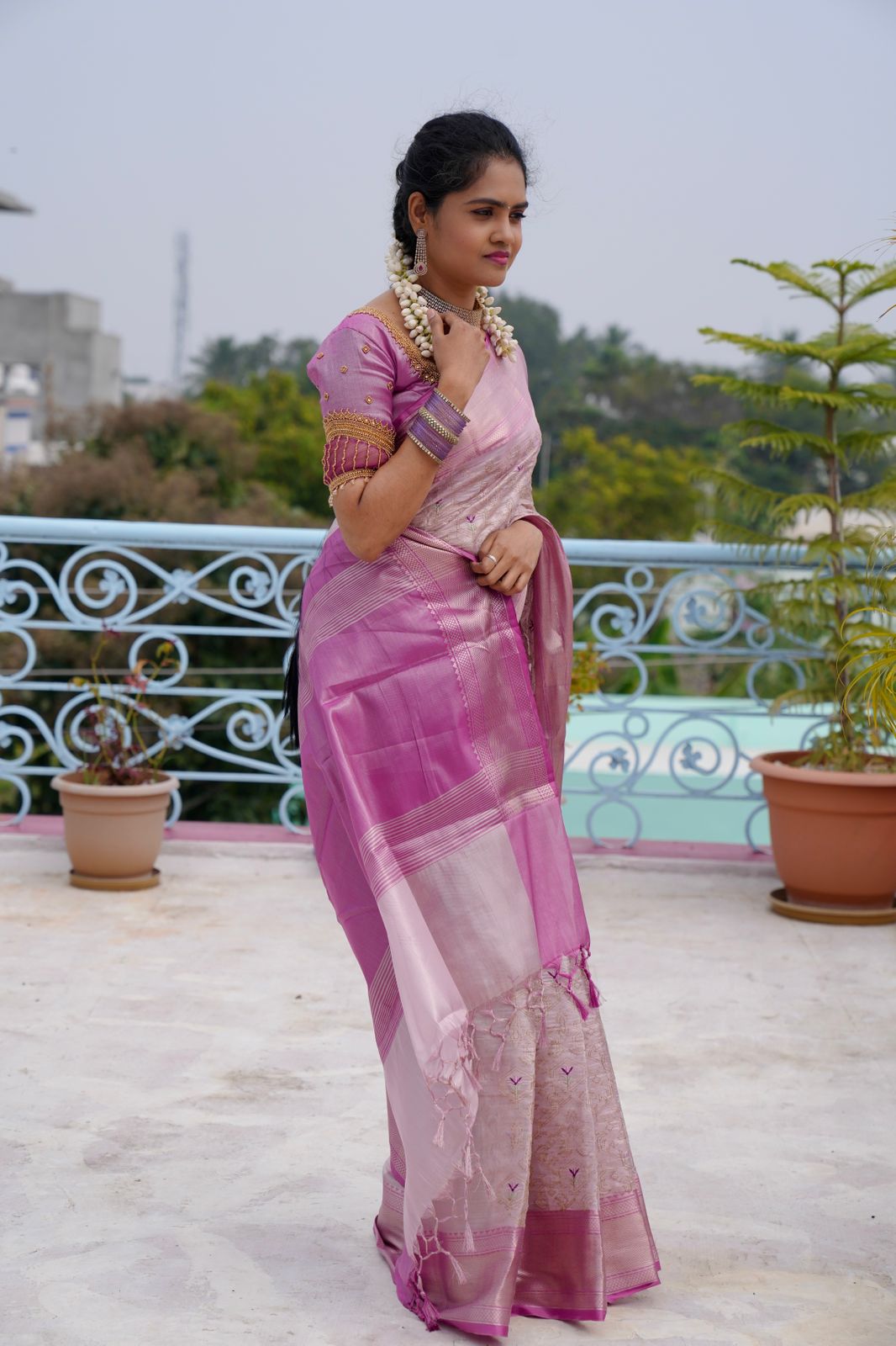 Embroidery work soft katan tissue silk saree🥳✅