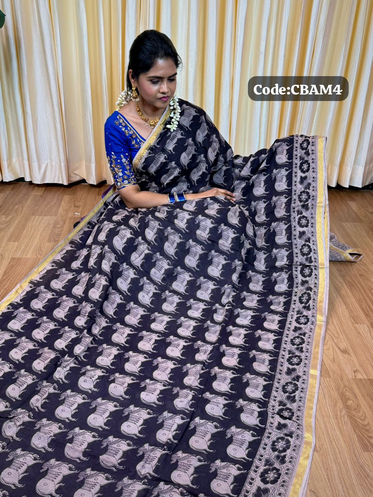 Soft Kota cotton Kalamkari print saree. Natural dyes used without any artificial color🥰😎📚